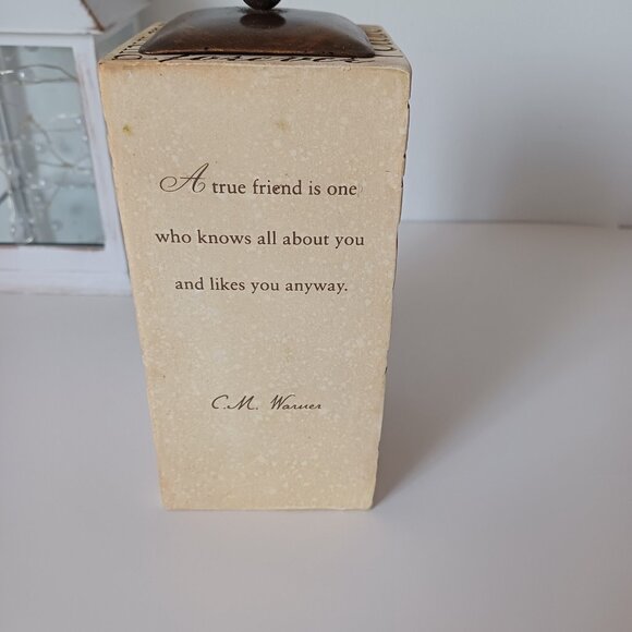 Seagull Studios - Heart Warmers - "True Friend" Tealight Candle Holder with Lid - Picture 3 of 10